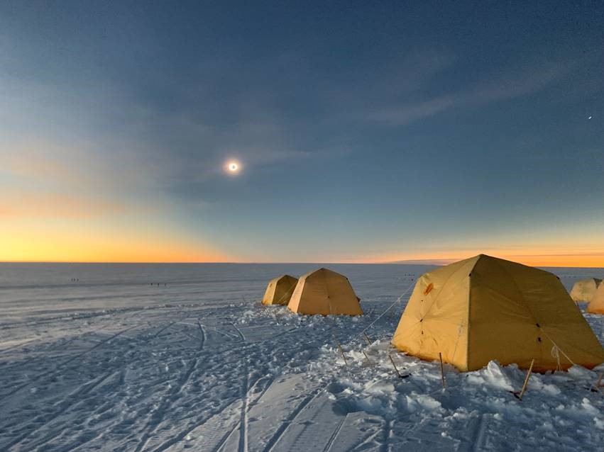 Solar eclipse in December 2021. Photo by Chad Naughton