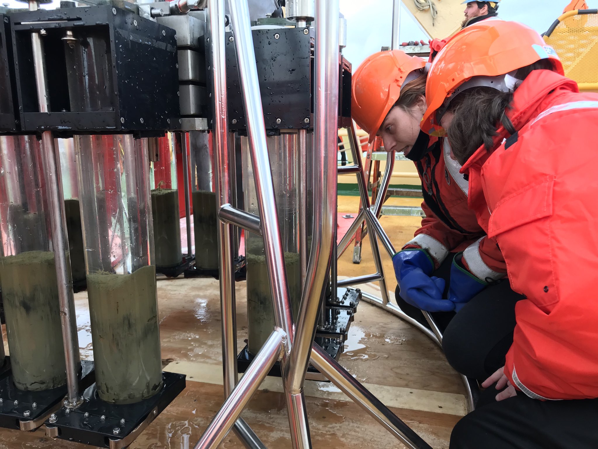 Image of sediment core from Amundsen Sea. Credit: Julia Wellner