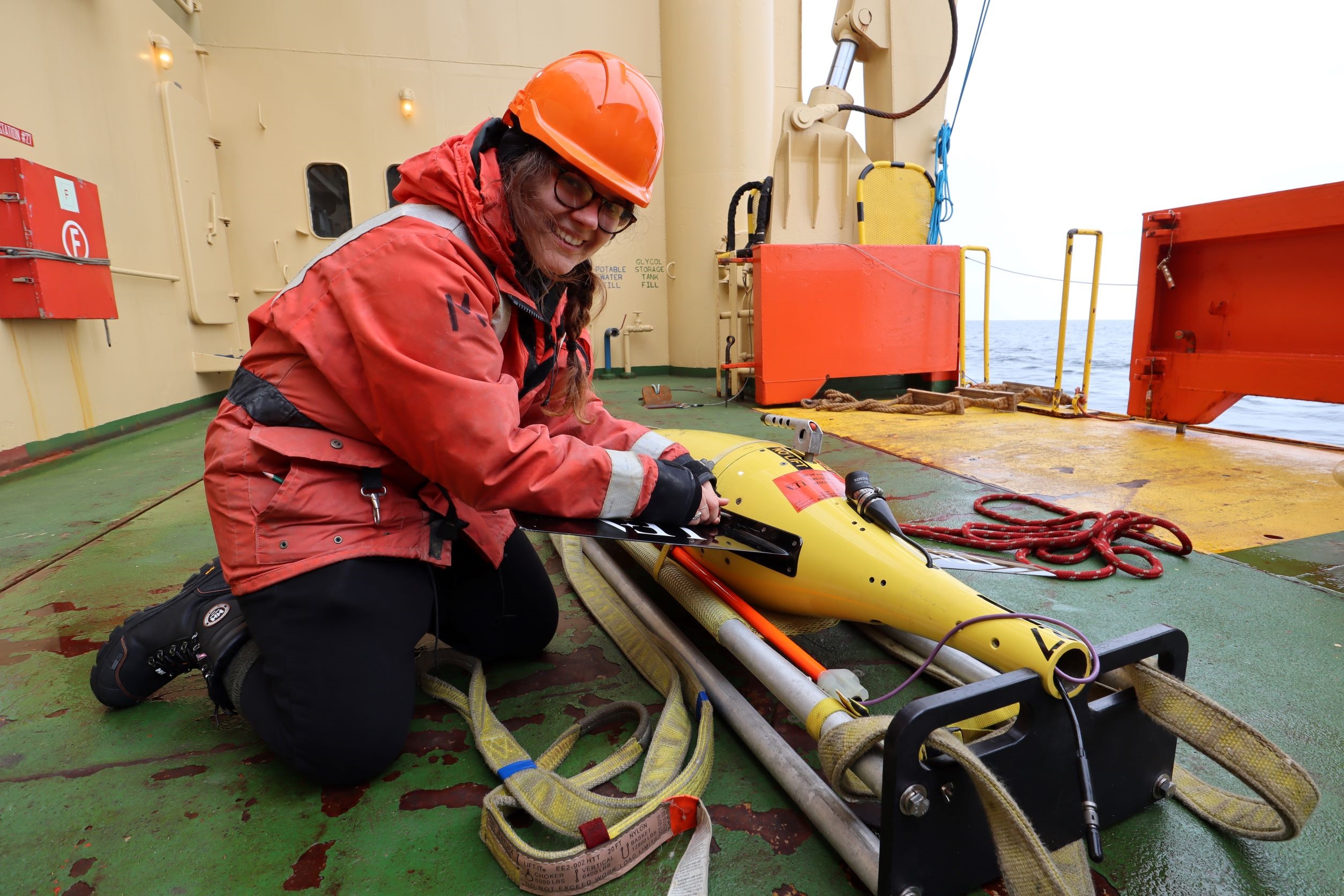 Daisy Pickup working on the NBP. Credit: Anna McBee