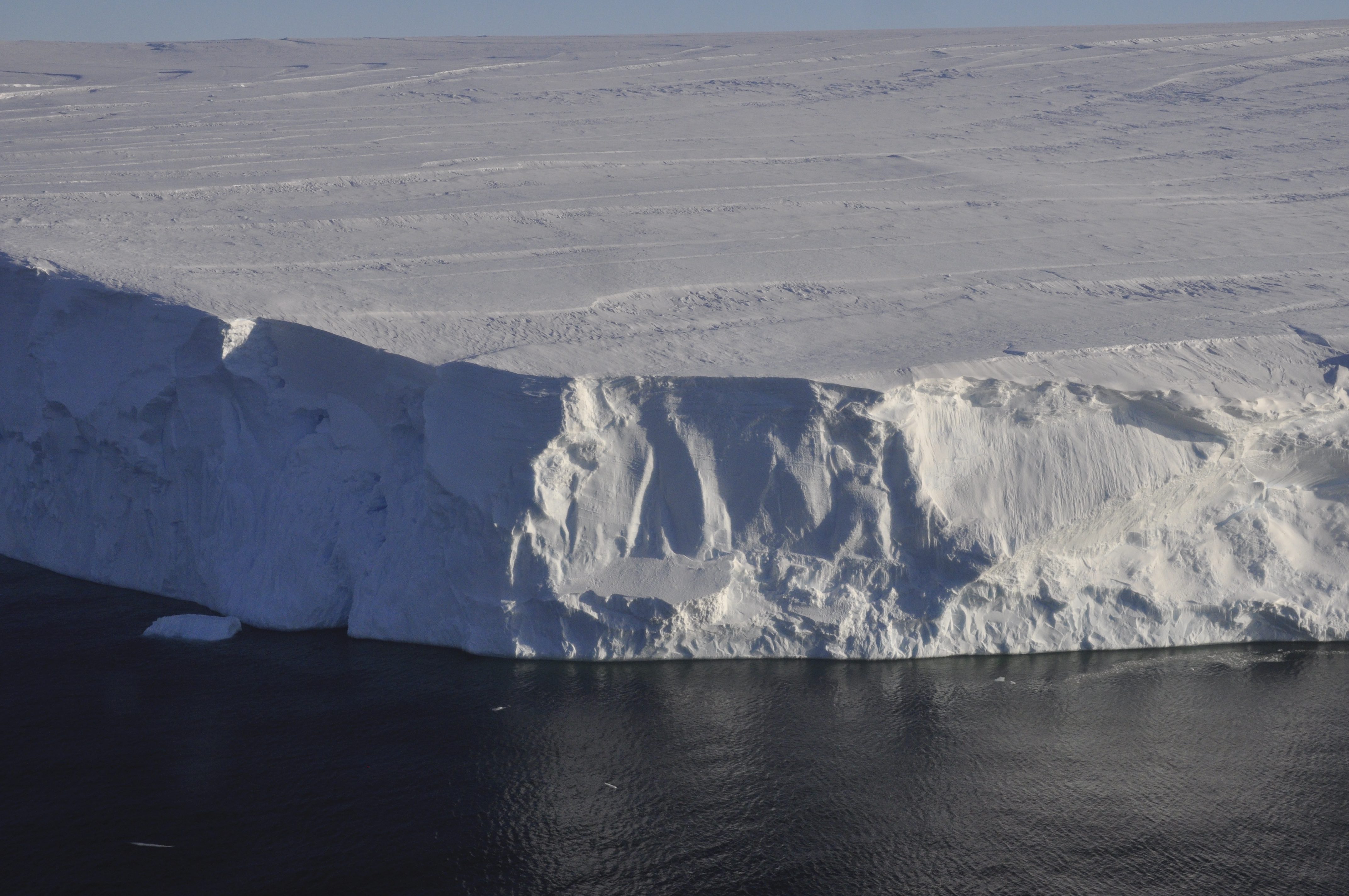 The ice front of Thwaites Glacier, December 2020. Credit: David Vaughan