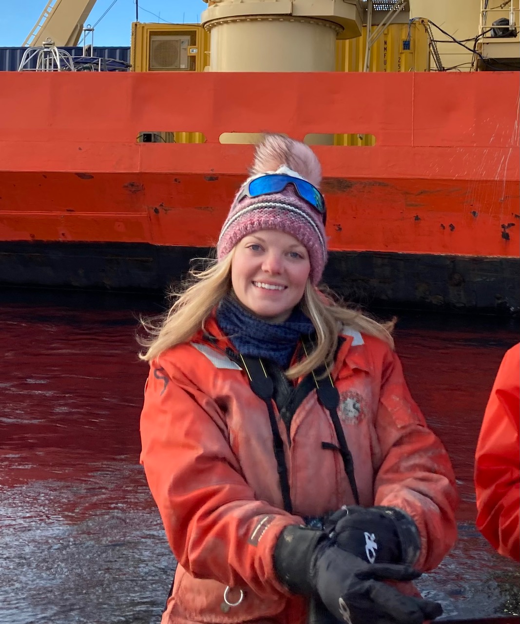 Rachel Clark onboard the NBP March 2022