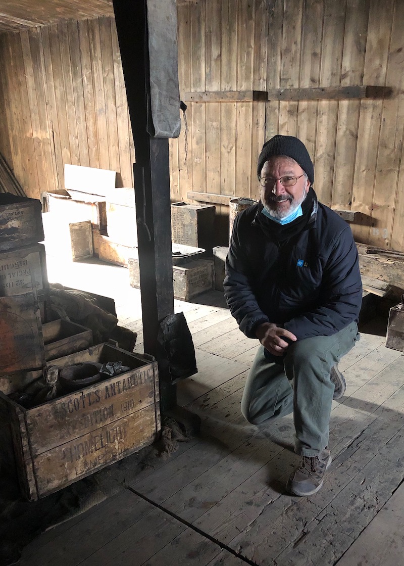 Ted Scambos in Scott's 1902 hut 