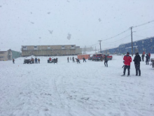 snowball fight at McMurdo