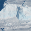 Thwaites Glacier meets the ocean. Credit: NASA/James Yungel