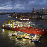 The new research ship Sir David Attenborough in London