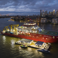 The new research ship Sir David Attenborough in London