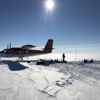 On the ice shelf, Jan 2022. Credit Ted Scambos