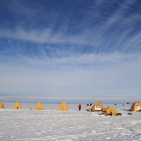 Cavity Camp on Thwaites Eastern Ice Shelf, Dec 2020, Ted Scambos