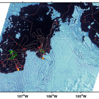 Map of ship tracks over the Amundsen Sea