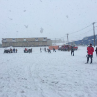 snowball fight at McMurdo