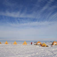 Cavity Camp, 21 Dec 2019. Photo credit: Ted Scambos
