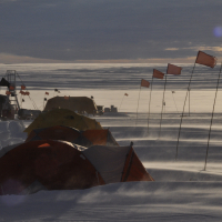 Tents on Thwaites Glacier. Photo credit: David Vaughan