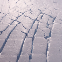 cracks in Thwaites Glacier in 2020