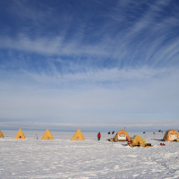 Cavity Camp on Thwaites Eastern Ice Shelf, Dec 2020, Ted Scambos