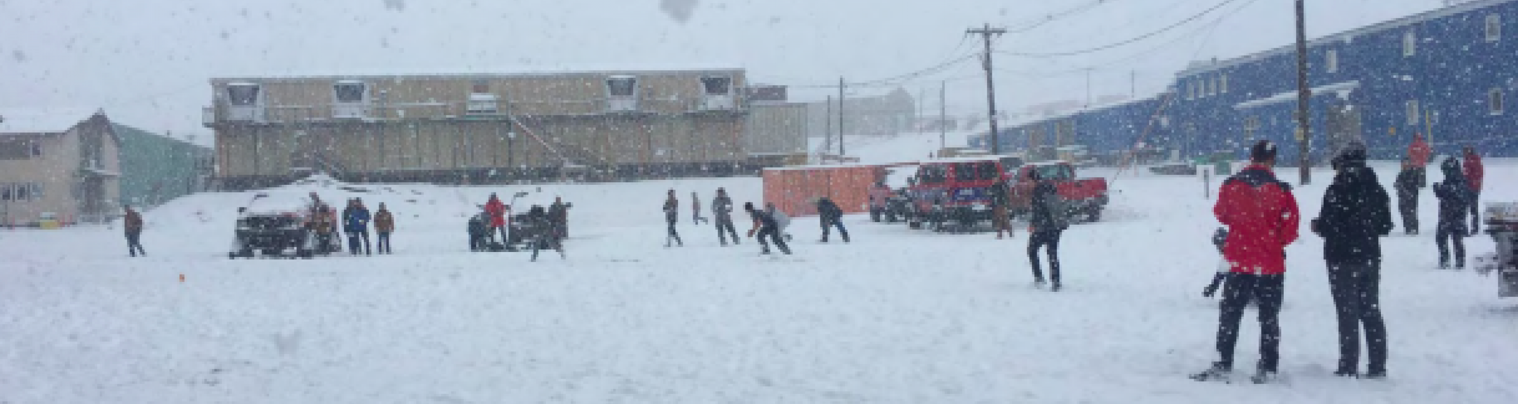 snowball fight at McMurdo
