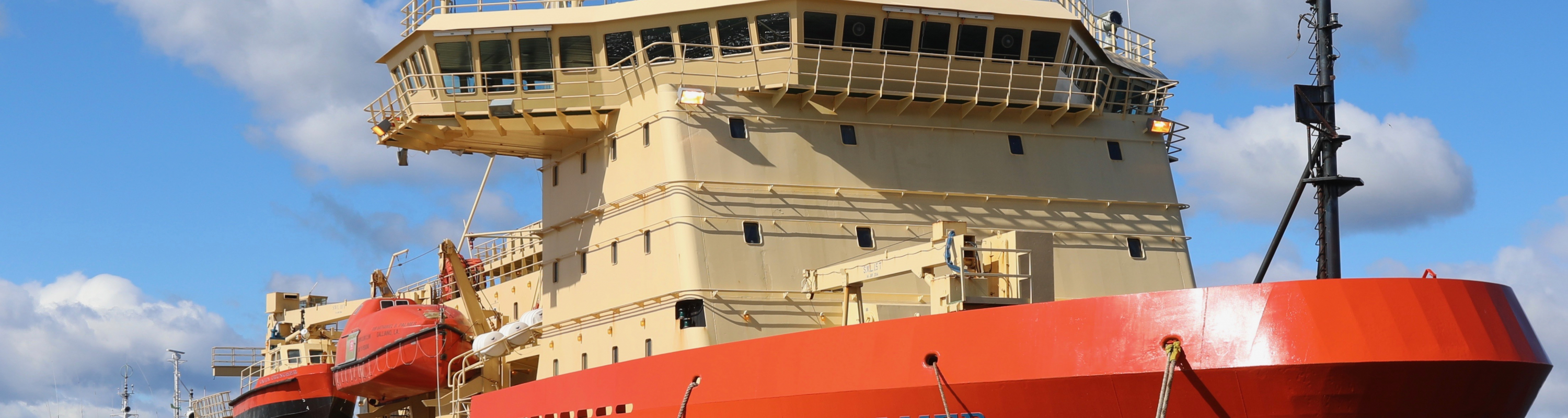 The Nathaniel B. Palmer research vessel docked in Punta Arenas, Chile. Photo courtesy of Tasha Snow.